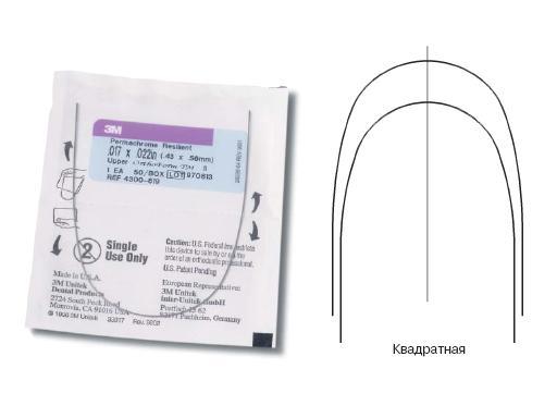 Дуга стальная Пермахром Ризилиэнт / Permachrome Resilient Archwire SS OFII L 016x022 1шт 4300-618 купить