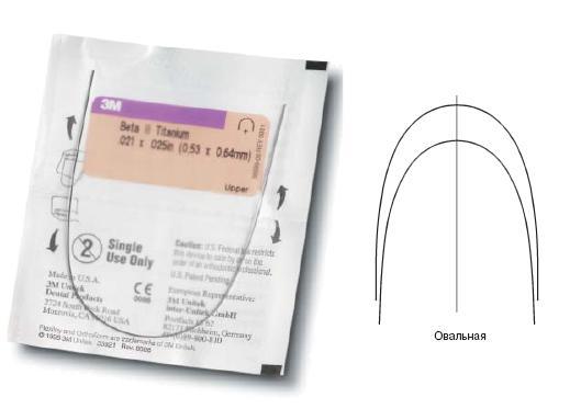 Дуга титано-молибденовая Юнитек Бета III / Unitek Beta III Titanium Archwire OFIII L 016x022 1шт 4301-305 купить
