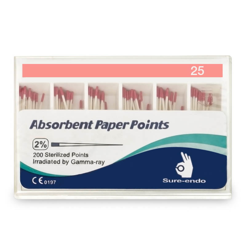Штифты бумажные №25 200шт Sure  Endo купить