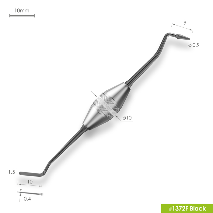 Картинка Штопфер-гладилка малая  ручка 10мм 1372F Black, Фабри-Мастер Ди 1 из 5 